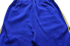画像10: 70s Helanca ツートン 切り替え ハイネック トラックジャケット&パンツ セットアップ 黄×青 5★ジャージ (10)