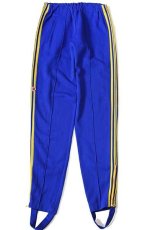 画像7: 70s Helanca ツートン 切り替え ハイネック トラックジャケット&パンツ セットアップ 黄×青 5★ジャージ (7)