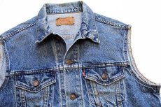 画像3: 80s USA製 Levi'sリーバイス 71506 カットオフ デニムベスト 4ポケット 46L (3)