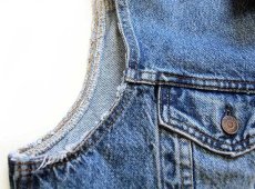 画像5: 80s USA製 Levi'sリーバイス 71506 カットオフ デニムベスト 4ポケット 46L (5)