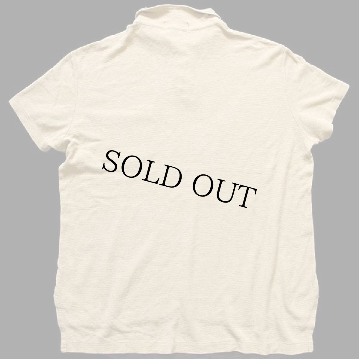 画像2: 00s ポロ ラルフローレン ポケット付き リネン×コットン ポロシャツ カーキ L (2)