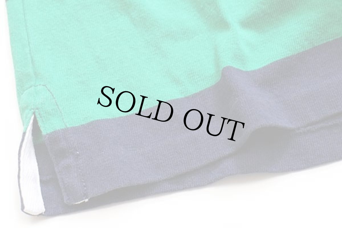 画像5: ポロ ラルフローレン 太ボーダー コットン ラガーシャツ 緑×紺 S (5)