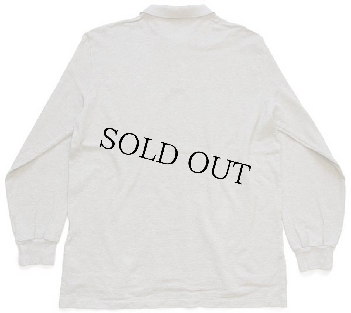 画像2: ポロ ラルフローレン ワンポイント コットン 鹿の子 長袖ポロシャツ 杢グレーベージュ L (2)