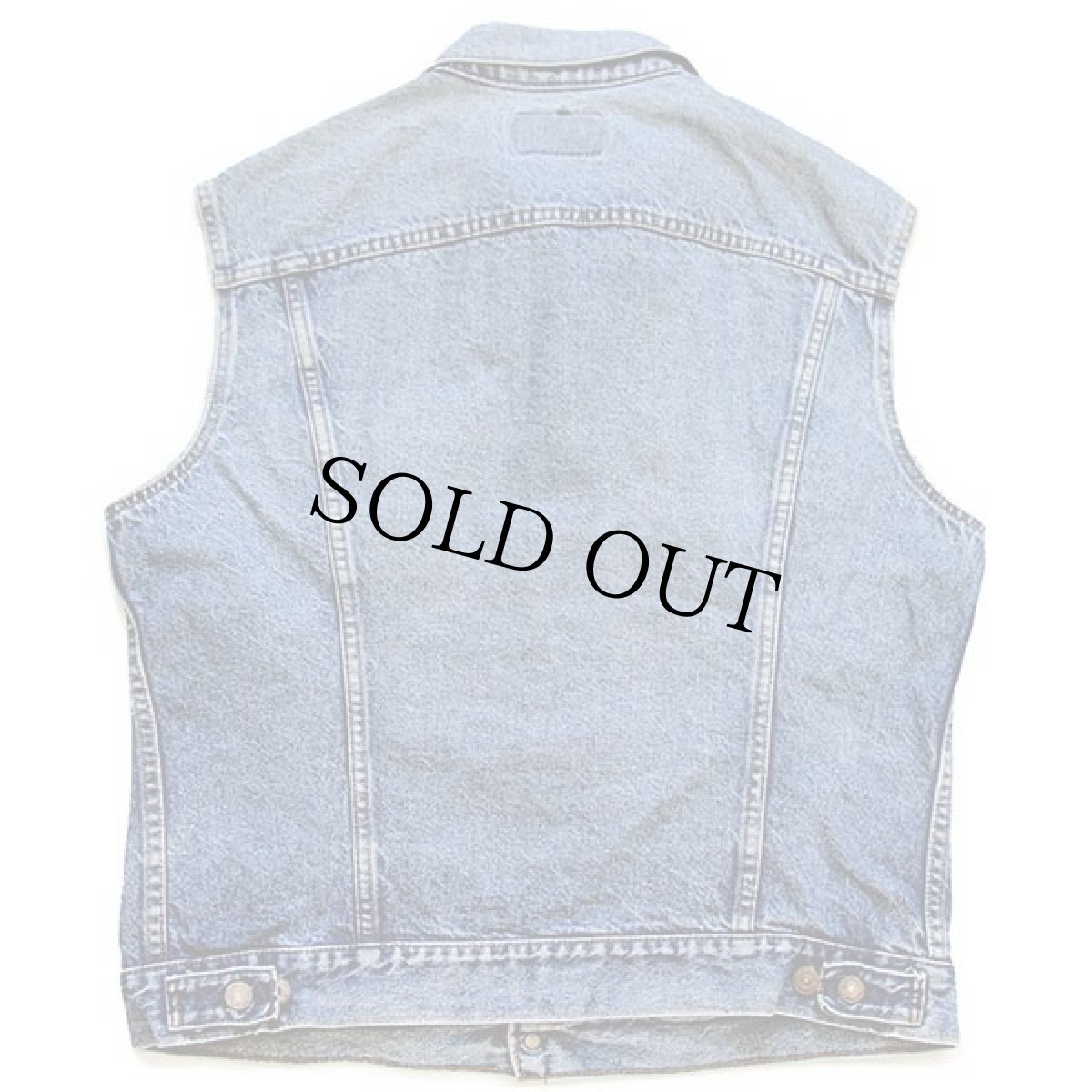 画像2: 80s USA製 Levi'sリーバイス 71506 カットオフ デニムベスト 4ポケット 46L (2)