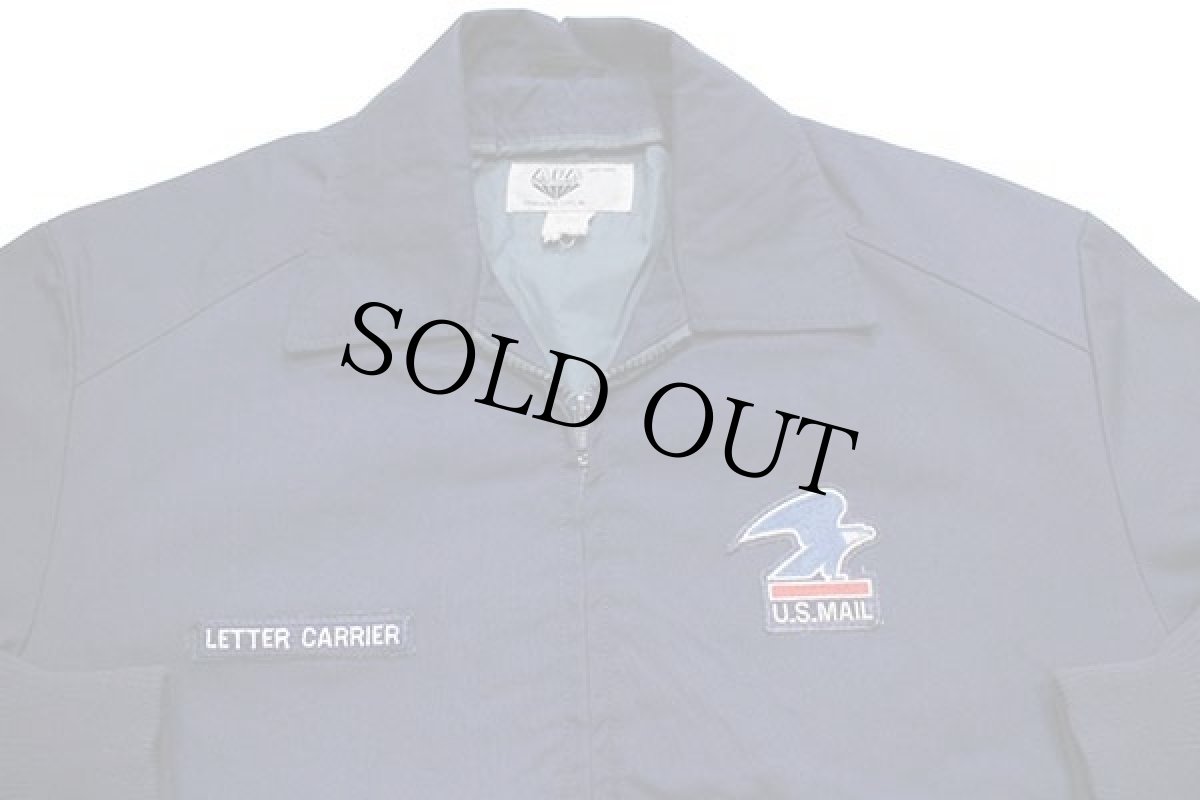 画像3: 80s USA製 U.S.MAIL LETTER CARRIER パッチ&テープ付き ポストマン ワークジャケット 紺 XL (3)