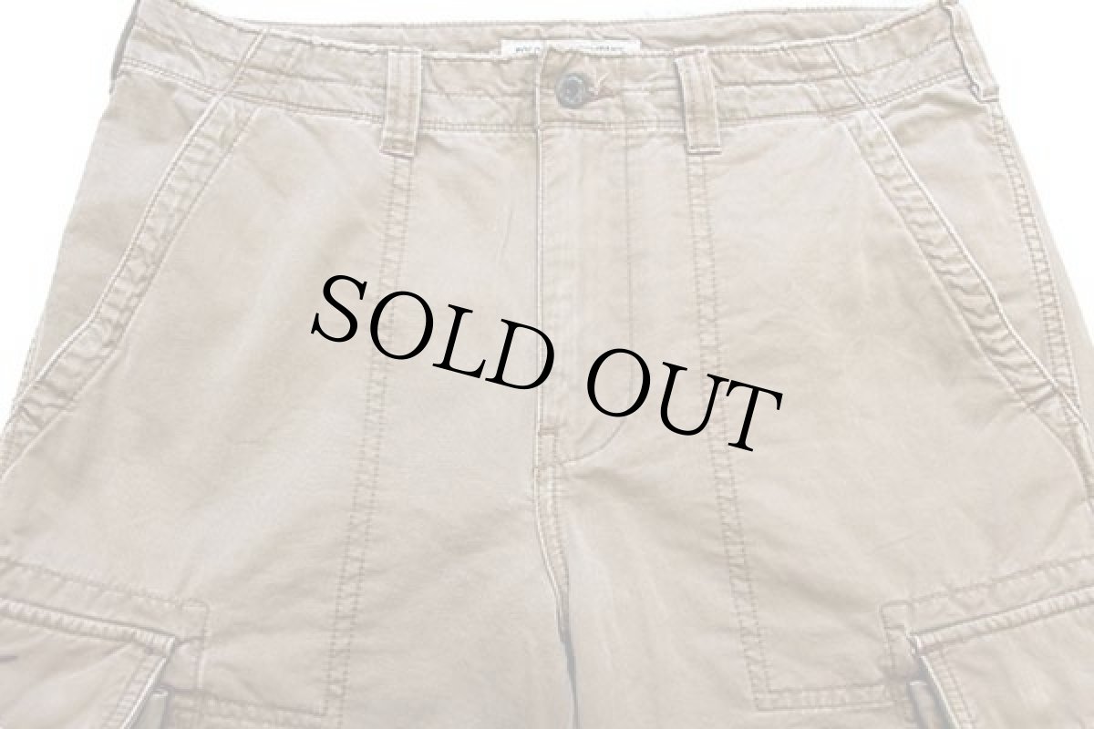 画像3: 00s POLO JEANSポロ ジーンズ ラルフローレン ビンテージ加工 コットン カーゴ ショートパンツ 茶★ショーツ (3)