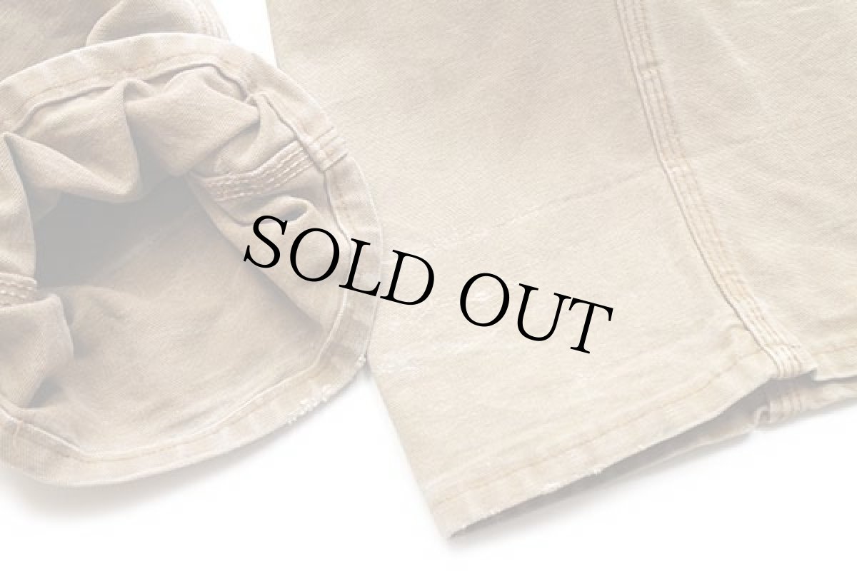 画像8: USA製 ROUND HOUSEラウンドハウス ダック地 ダブルニー オーバーオール 茶 フェード W46 L32 (8)