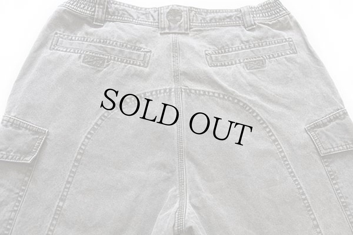 画像4: 00s トルコ製 Timberlandティンバーランド コットン カーゴ ショートパンツ モスグリーン 33★ショーツ (4)