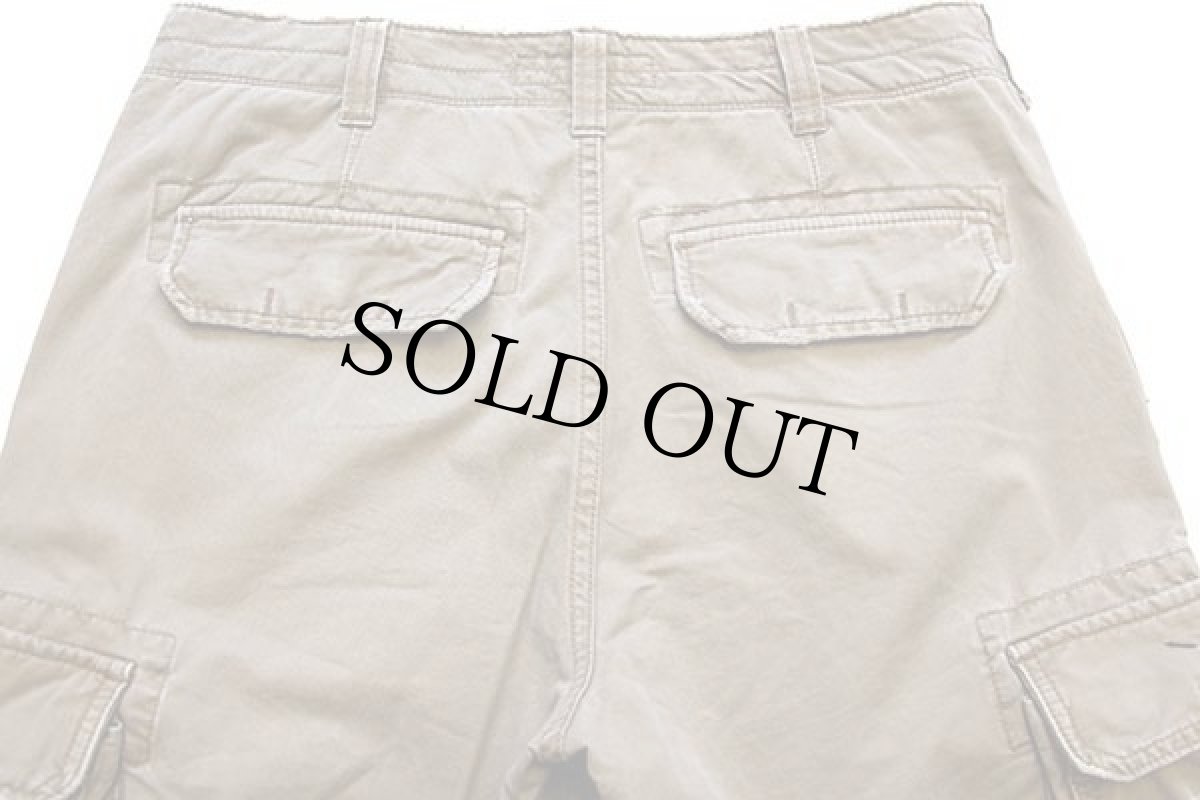 画像4: 00s POLO JEANSポロ ジーンズ ラルフローレン ビンテージ加工 コットン カーゴ ショートパンツ 茶★ショーツ (4)