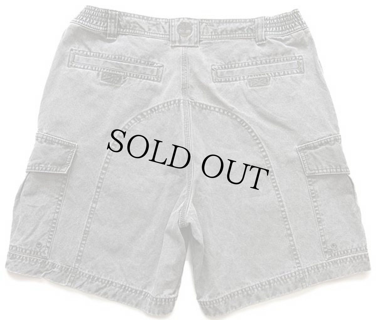 画像2: 00s トルコ製 Timberlandティンバーランド コットン カーゴ ショートパンツ モスグリーン 33★ショーツ (2)