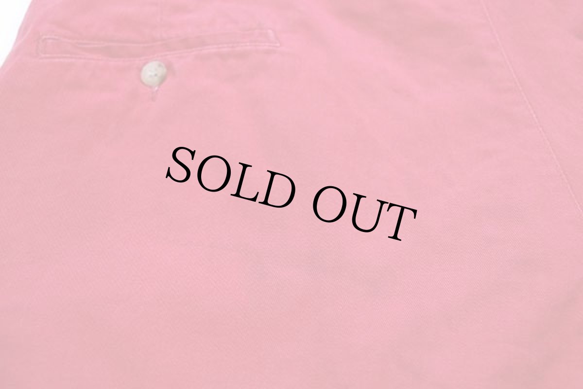 画像5: 80s USA製 ポロ ラルフローレン ツータック コットン チノ ショートパンツ 赤 36★ショーツ (5)