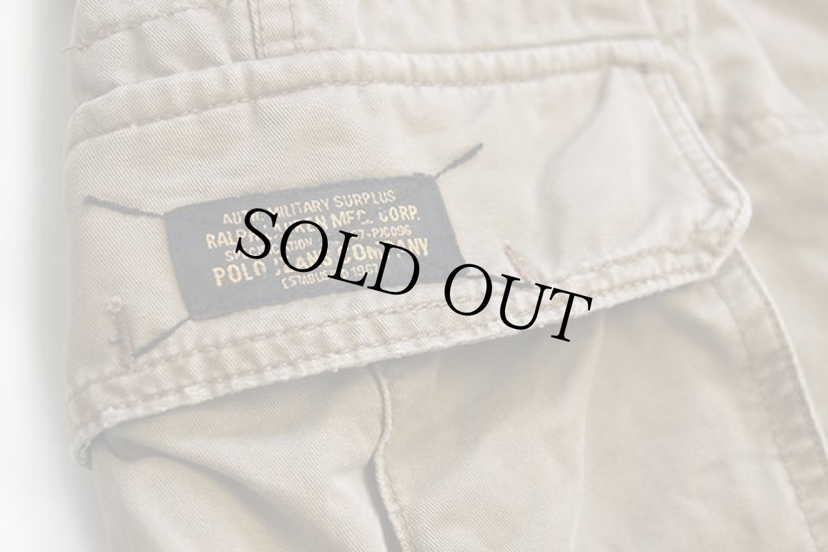 画像6: 00s POLO JEANSポロ ジーンズ ラルフローレン ビンテージ加工 コットン カーゴ ショートパンツ 茶★ショーツ (6)