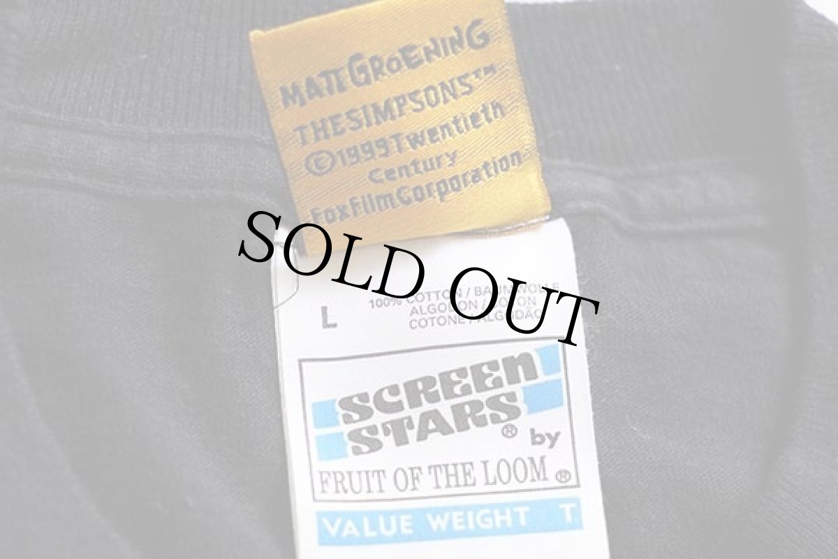 画像5: 90s The Simpsons シンプソンズ ホーマー TWO BEER OR NOT TWO BEER コットンTシャツ 黒 L (5)