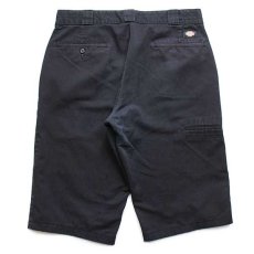 画像2: 00s メキシコ製 Dickiesディッキーズ ワーク ショートパンツ カスタム 黒 w34★ショーツ (2)