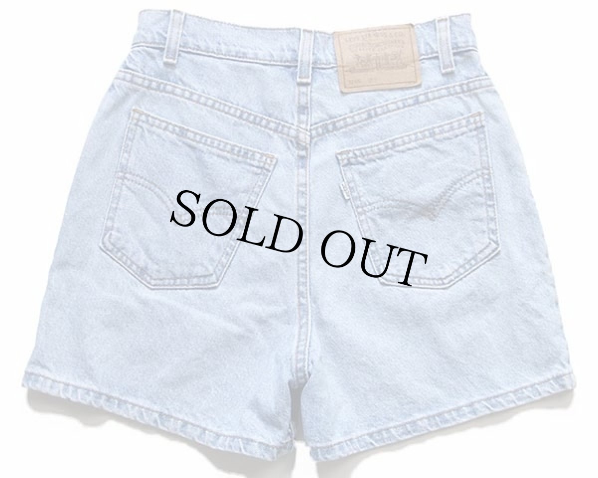 画像2: 90s USA製 Levi'sリーバイス 912 デニム ショートパンツ アイスブルー 8★15 ショーツ (2)