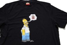 画像1: The Simpsons シンプソンズ ホーマー Duff BEER コットンTシャツ 黒 L (1)