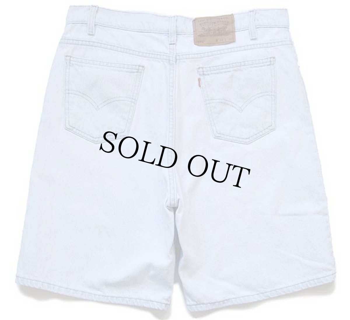 画像2: 90s USA製 Levi'sリーバイス 550 デニム ショートパンツ アイスブルー w34★25 ショーツ (2)