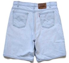 画像2: 90s USA製 Levi'sリーバイス 550 デニム ショートパンツ アイスブルー w34★25 ショーツ (2)