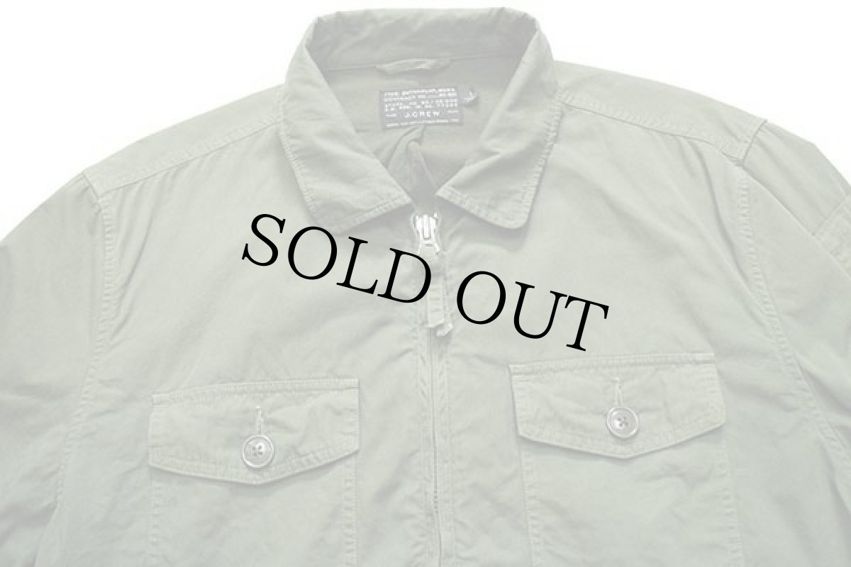 画像3: J.CREW NX-631 コットンポプリン フィールド メカニックジャケット オリーブグリーン L (3)