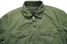 画像3: J.CREW NX-631 コットンポプリン フィールド メカニックジャケット オリーブグリーン L (3)