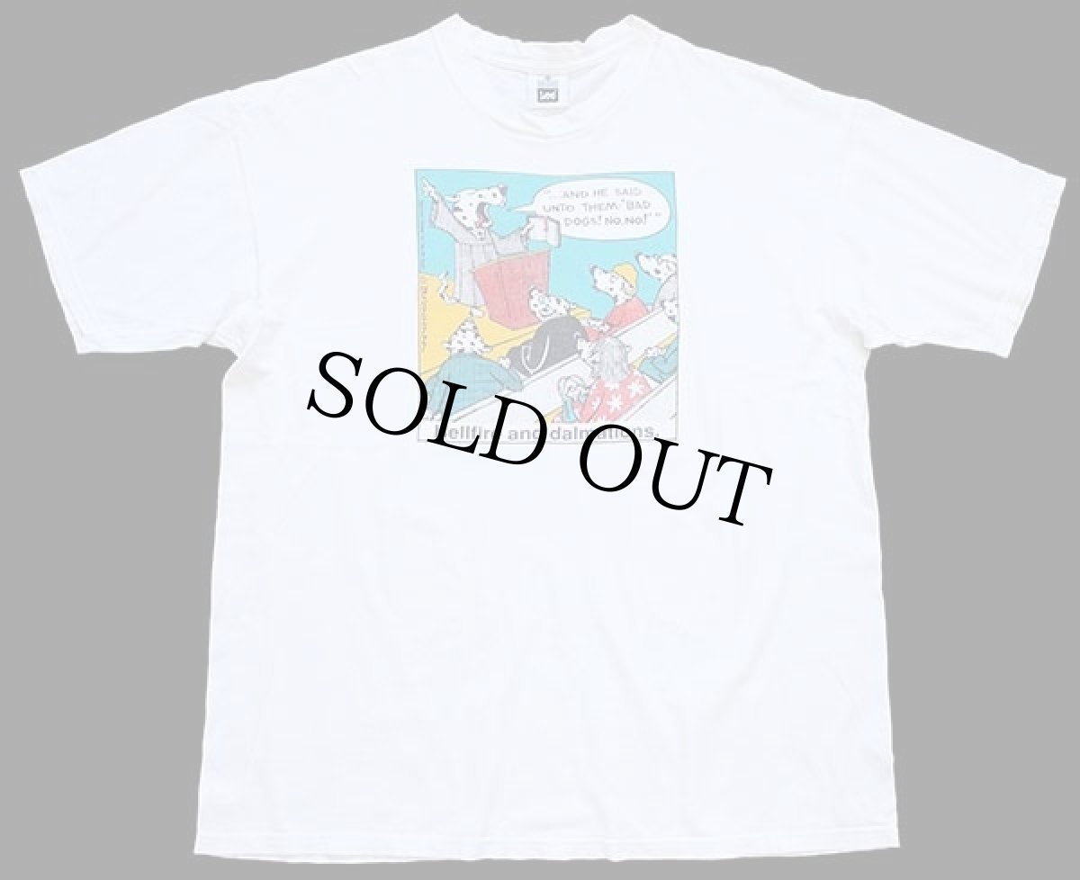 画像2: 90s USA製 Leeリー Hellfire and dalmations ダルメシアン イラスト コットンTシャツ 白 XL★A (2)