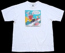 画像2: 90s USA製 Leeリー Hellfire and dalmations ダルメシアン イラスト コットンTシャツ 白 XL★A (2)