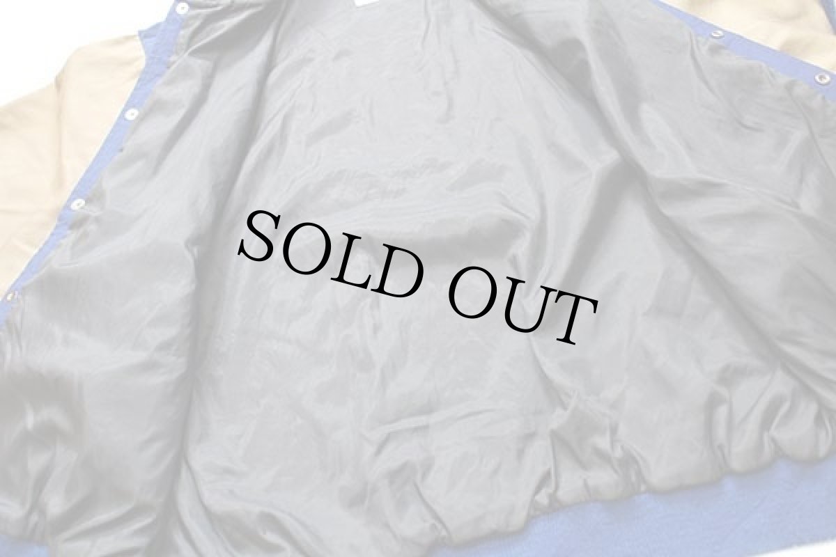 画像5: 90s USA製 Valvoline NASCAR MARK MARTIN チェッカーフラッグ 刺繍 ツートン コットン×ツイルスタジャン L (5)