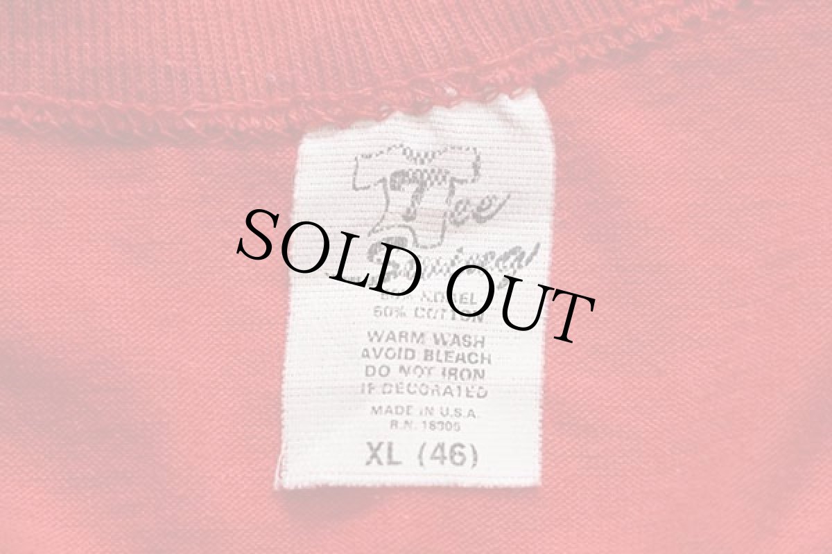 画像4: 80s USA製 U.S.MARINE Bulldogs ブルドッグ マスコット Tシャツ 赤 XL (4)