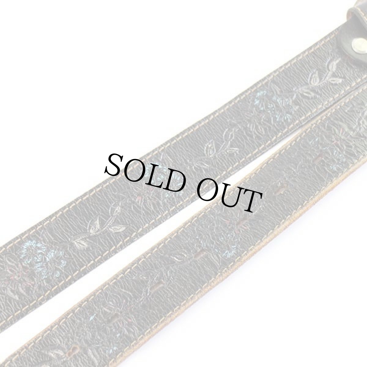 画像6: イタリア製 EL CAMPERO 花柄 カービング ペイント レザーベルト 黒★1471 (6)