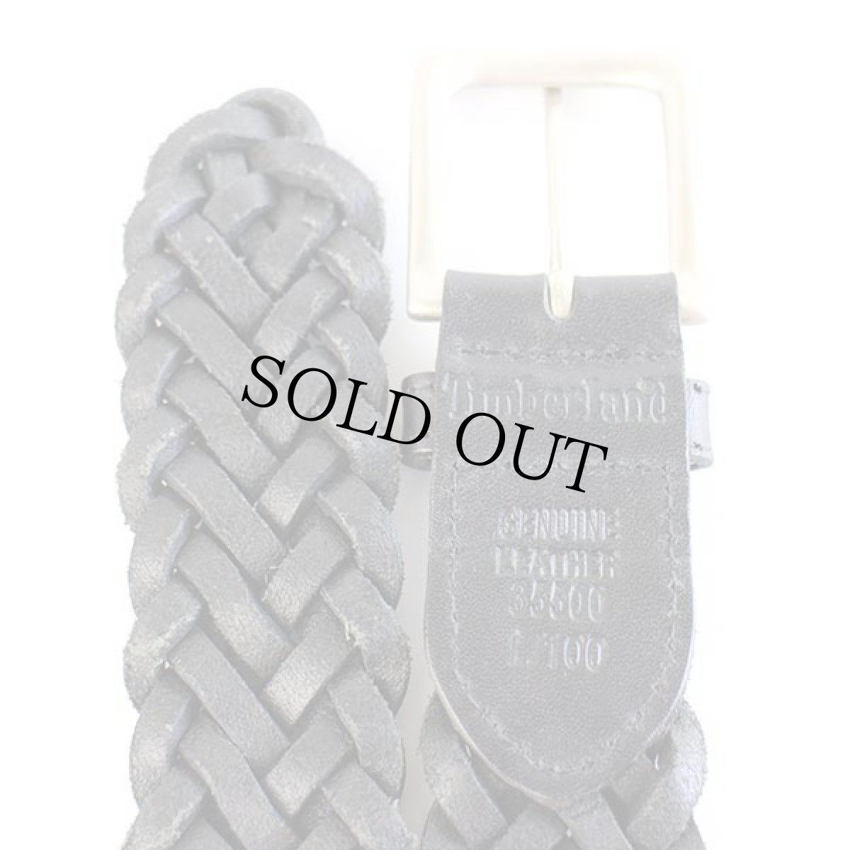 画像3: Timberlandティンバーランド 編み込み レザーベルト 黒 L★1470 (3)