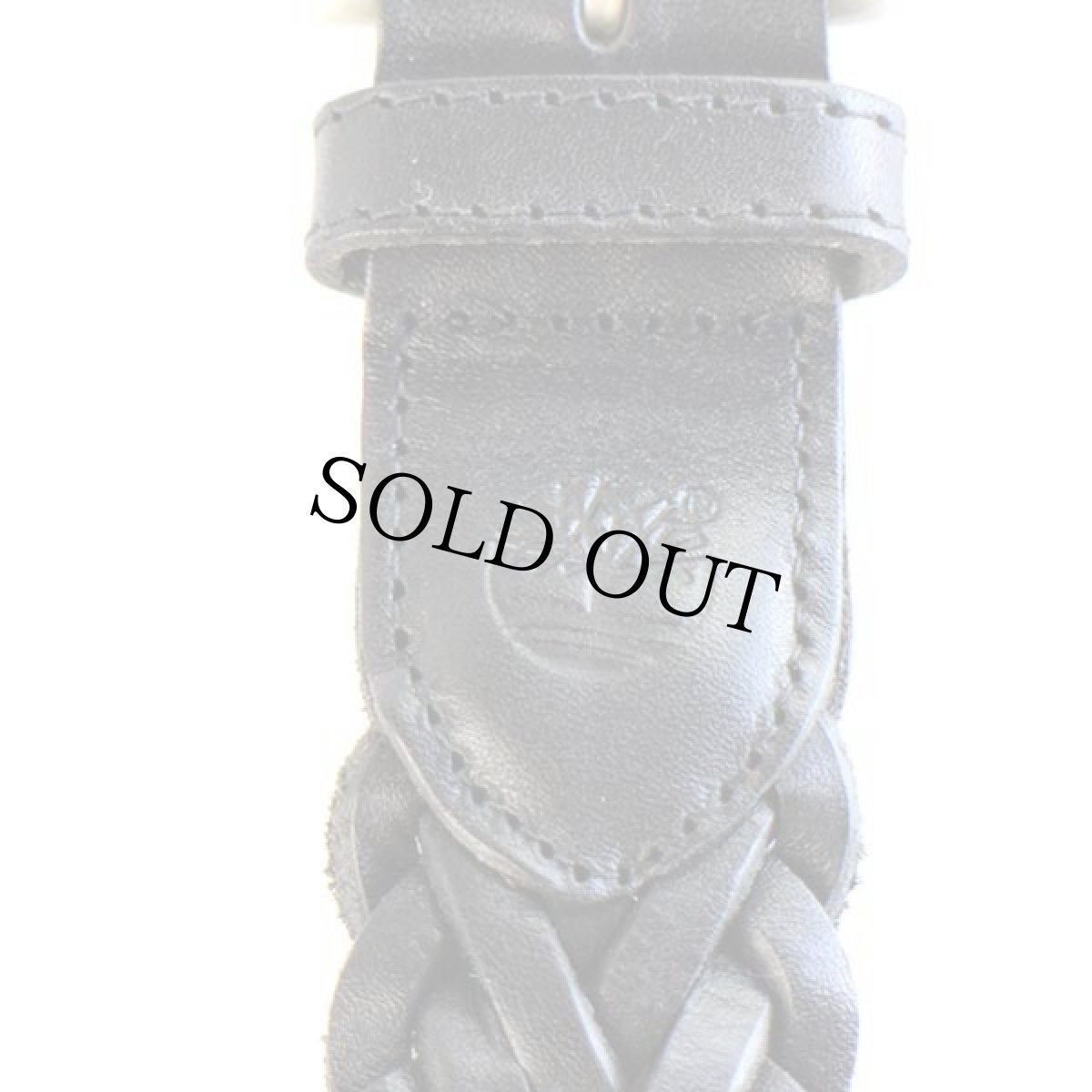 画像4: Timberlandティンバーランド 編み込み レザーベルト 黒 L★1470 (4)