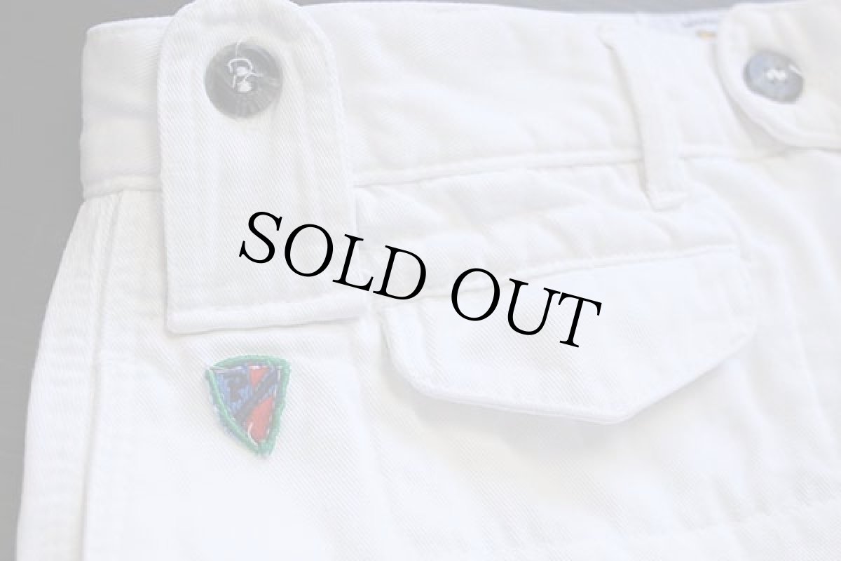 画像7: 90s イタリア製 POP 84 コットンツイルパンツ 白 w30 (7)