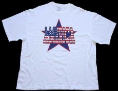 画像2: 00s Hanes AMERICA スター 星条旗柄 コットンTシャツ 白 XXL★特大 (2)