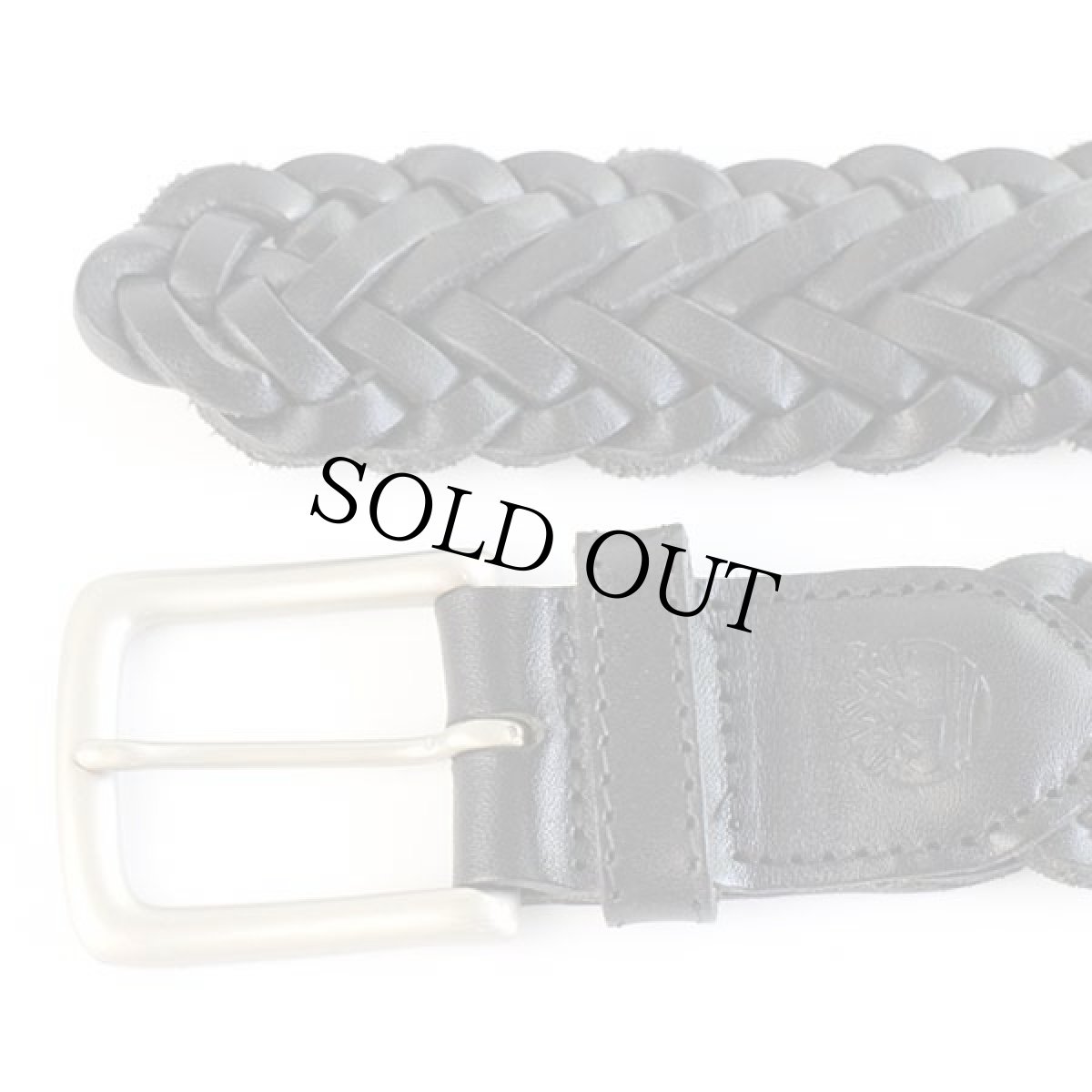 画像2: Timberlandティンバーランド 編み込み レザーベルト 黒 L★1470 (2)