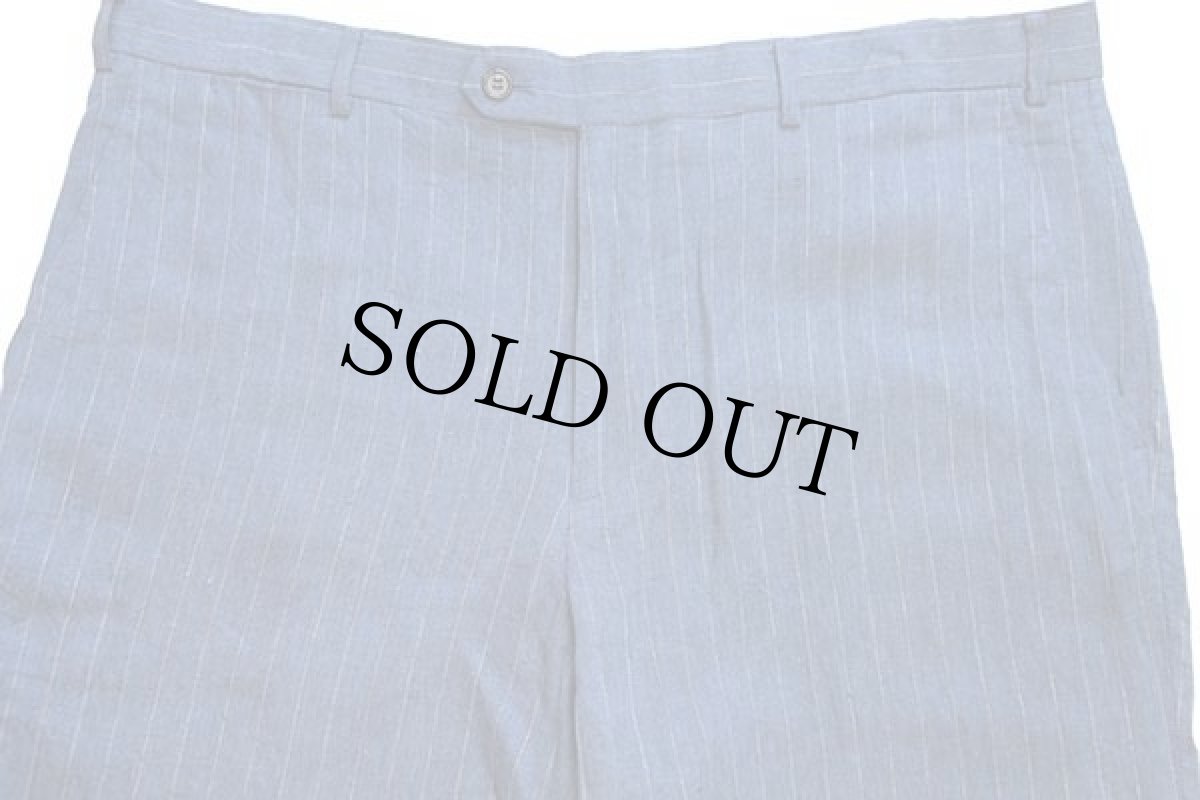 画像4: UNKNOWN ピンストライプ スラックス リネンパンツ w40 (4)