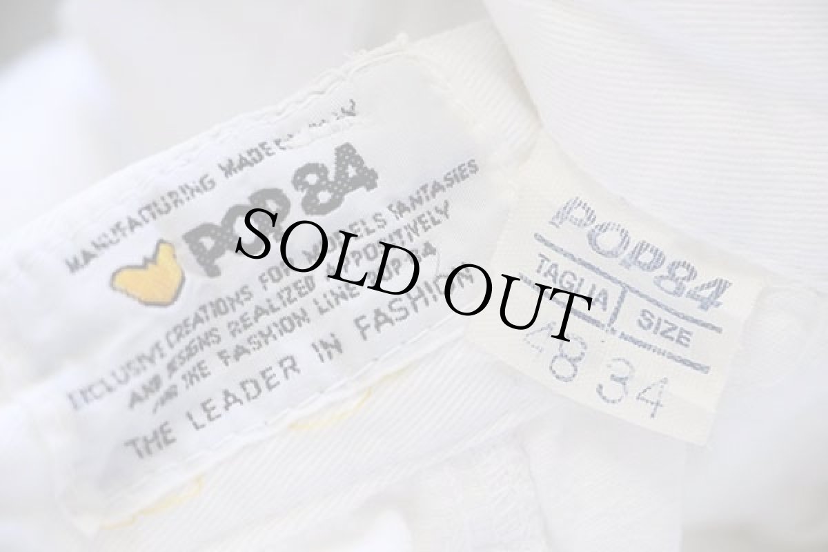 画像6: 90s イタリア製 POP 84 コットンツイルパンツ 白 w30 (6)