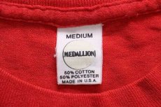 画像4: 80s USA製 USA ひび割れプリント Tシャツ 赤 M (4)