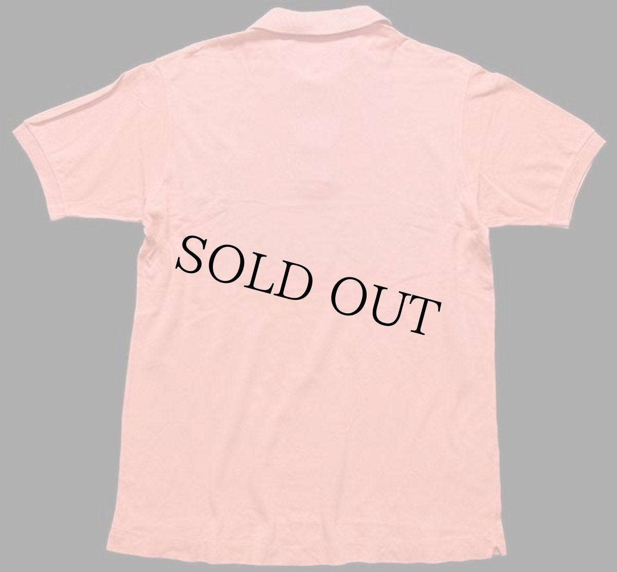 画像2: 70s フランス製 CHEMISE LACOSTE ラコステ ワンポイント コットン 鹿の子 ポロシャツ サーモンピンク 4★107 (2)