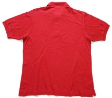 画像2: 70s フランス製 CHEMISE LACOSTE ラコステ ワンポイント コットン 鹿の子 ポロシャツ 赤 4★103 (2)