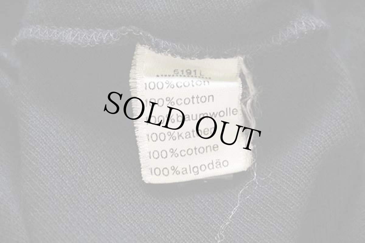 画像5: 80s LACOSTEラコステ ワンポイント コットン 鹿の子 ポロシャツ 黒 5★116 (5)