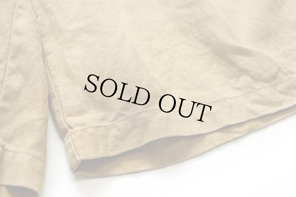 画像6: 90s GAPギャップ ツータック リネン ショートパンツ 黄土色 32★ショーツ (6)