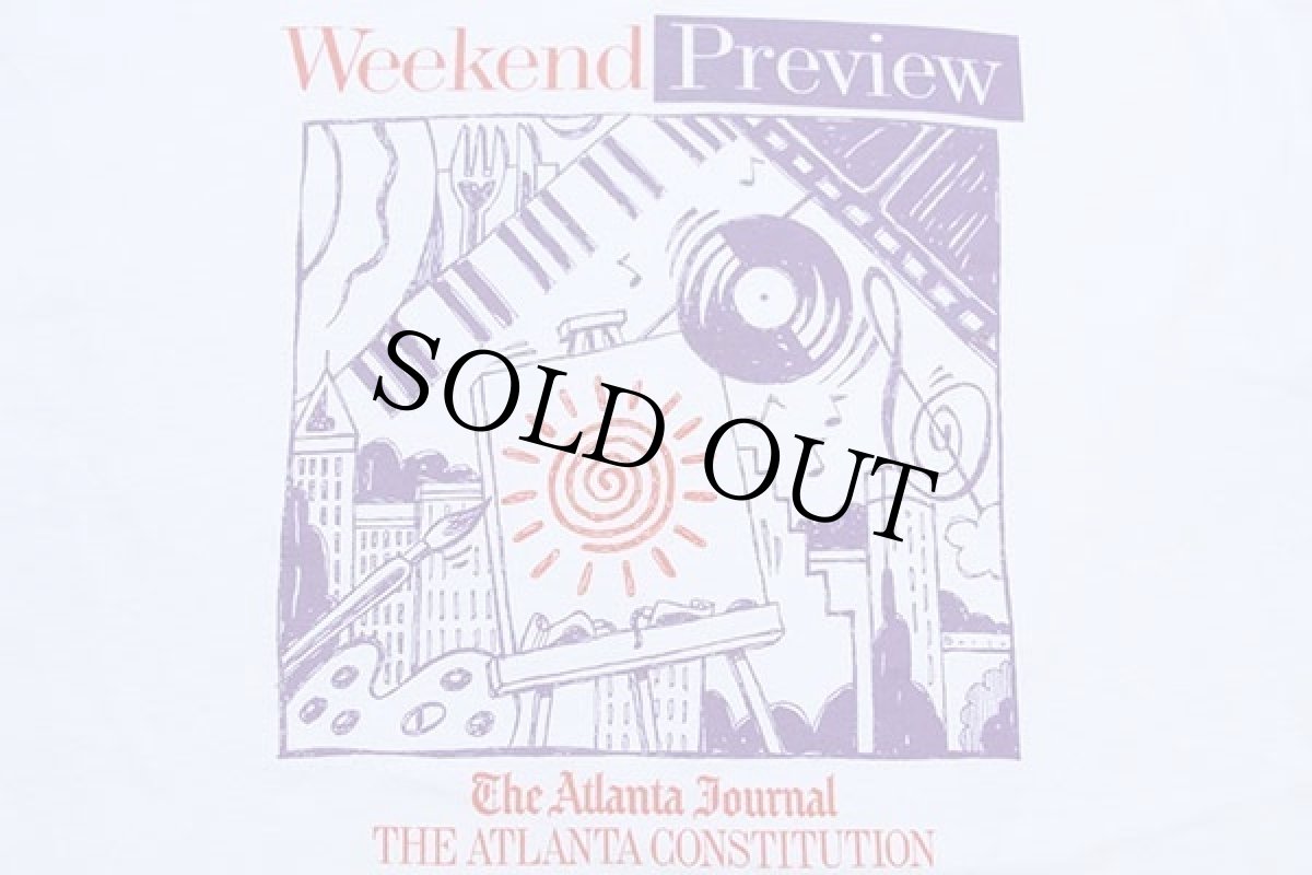 画像4: 90s Weekend Preview The Atlanta Journal CONSTITUTION アート Tシャツ 白 XXL★特大 (4)