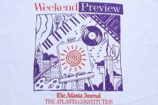 画像4: 90s Weekend Preview The Atlanta Journal CONSTITUTION アート Tシャツ 白 XXL★特大 (4)