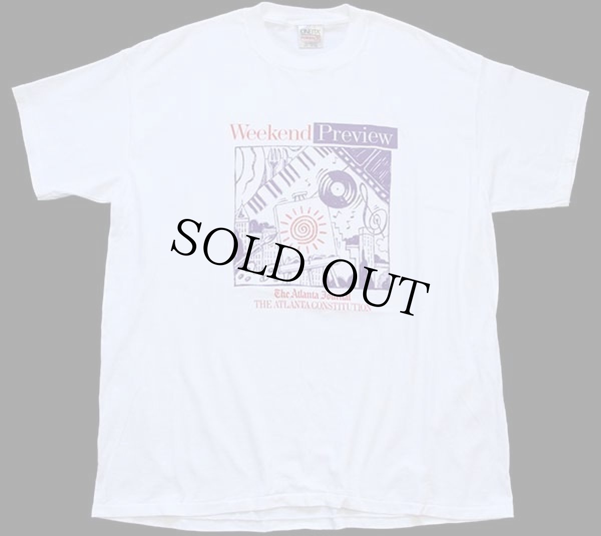 画像2: 90s Weekend Preview The Atlanta Journal CONSTITUTION アート Tシャツ 白 XXL★特大 (2)