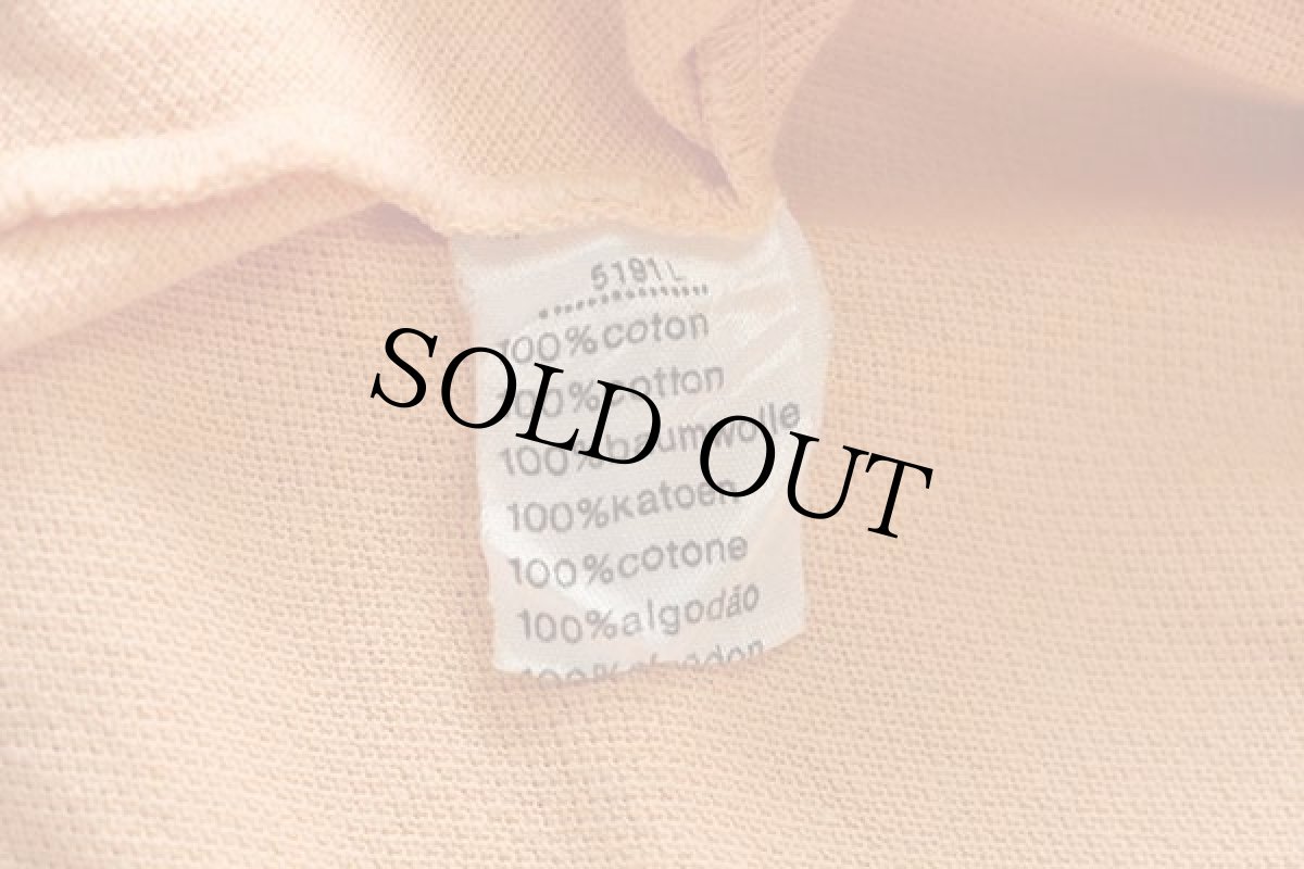 画像5: 70s フランス製 CHEMISE LACOSTE ラコステ ワンポイント コットン 鹿の子 ポロシャツ 薄オレンジ 6★101 (5)