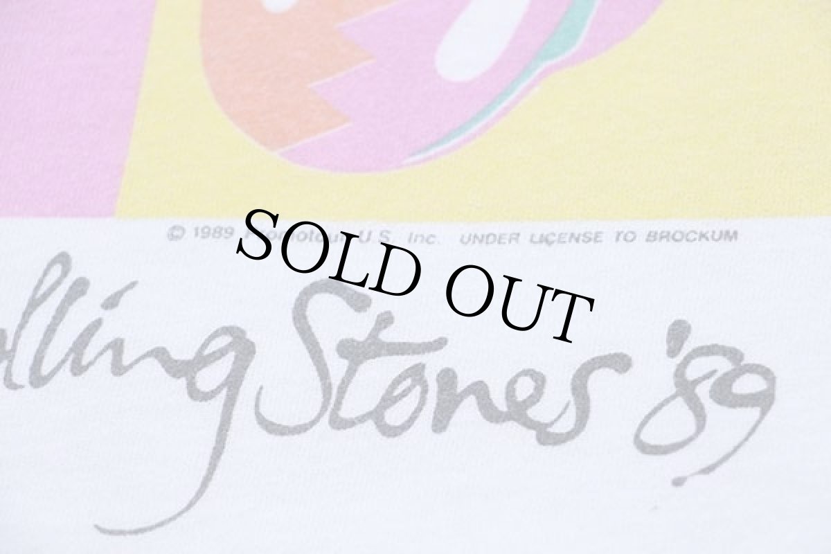 画像6: 80s The Rolling Stones ローリングストーンズ THE NORTH AMERICAN TOUR 1989 コットン バンドTシャツ 白 (6)