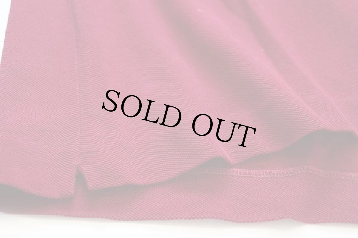 画像5: 70s フランス製 CHEMISE LACOSTE ラコステ ワンポイント コットン 鹿の子 ポロシャツ ワインレッド 5★113 (5)