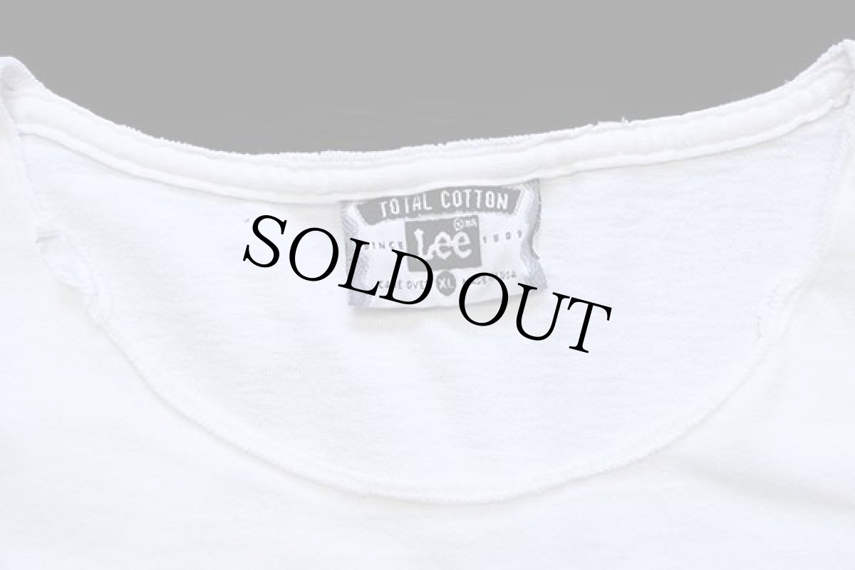 画像5: 90s USA製 Leeリー NAKED IGUANA イグアナ アンディウォーホル風 アート コットンTシャツ カスタム 白 XL (5)