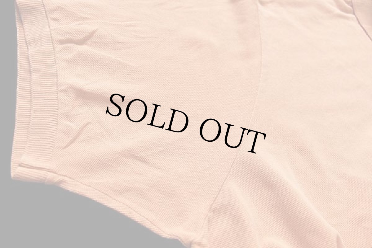 画像6: 70s フランス製 CHEMISE LACOSTE ラコステ ワンポイント コットン 鹿の子 ポロシャツ 薄オレンジ 8★106 特大  (6)