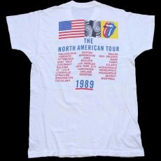 画像3: 80s The Rolling Stonesローリングストーンズ THE NORTH AMERICAN TOUR 1989 コットン バンドTシャツ 白 (3)